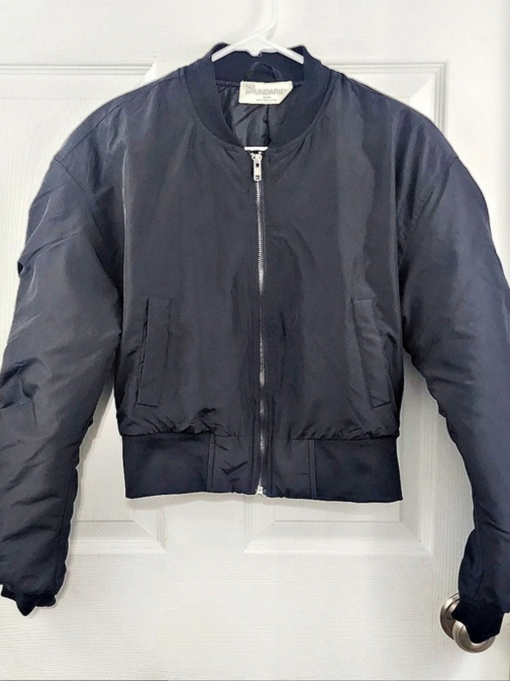 No Boundaries Black Bomber Jacket Size XS